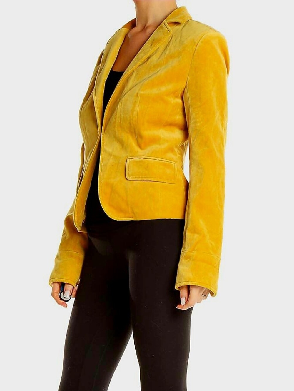 Preppy breathable Mustard Yellow Velvet Blazer Jacket J.Crew Schoolboy Ecole